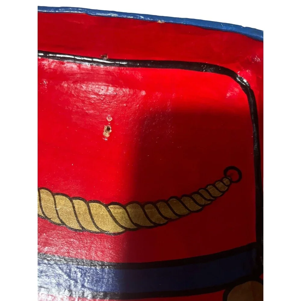 Two Paper Mache Drummer Boy Trays Butler Christmas Vintage 24.5”